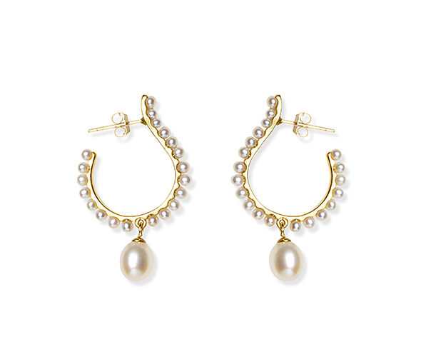 White Mourning Earrings