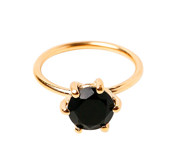 Anillo Negro Redondo