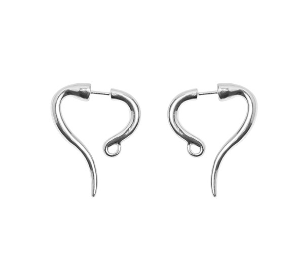 フックシルバーピアスS