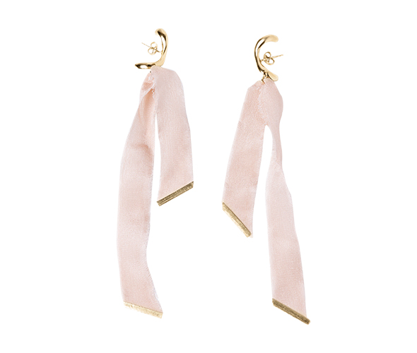 Pendientes de Seda Pale Pink