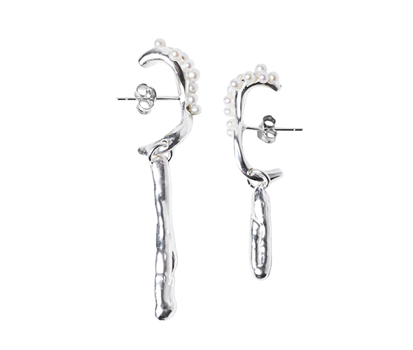 Pendientes Plata Barroca y Perlas