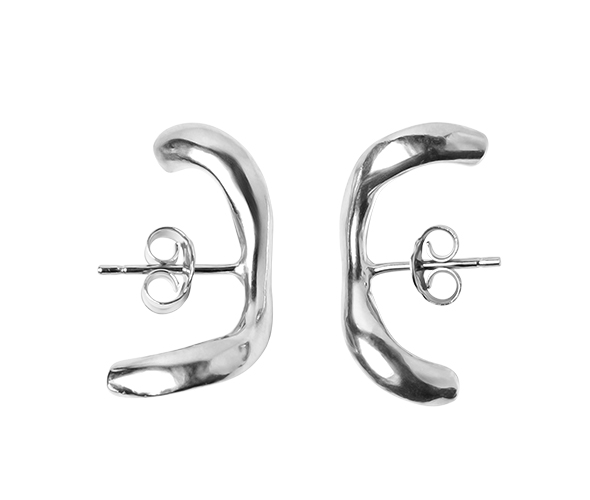 Pendientes Wave Plata